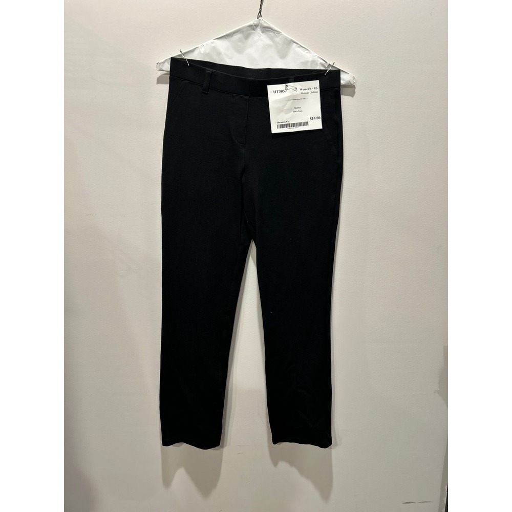 QUINCE Black Pants XS Stretchy short crop